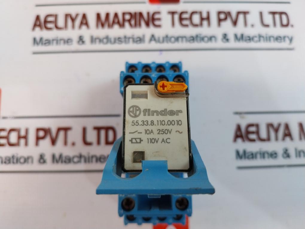 Finder 55.33.8.110.0010 Power Relay With Base 10A 250V