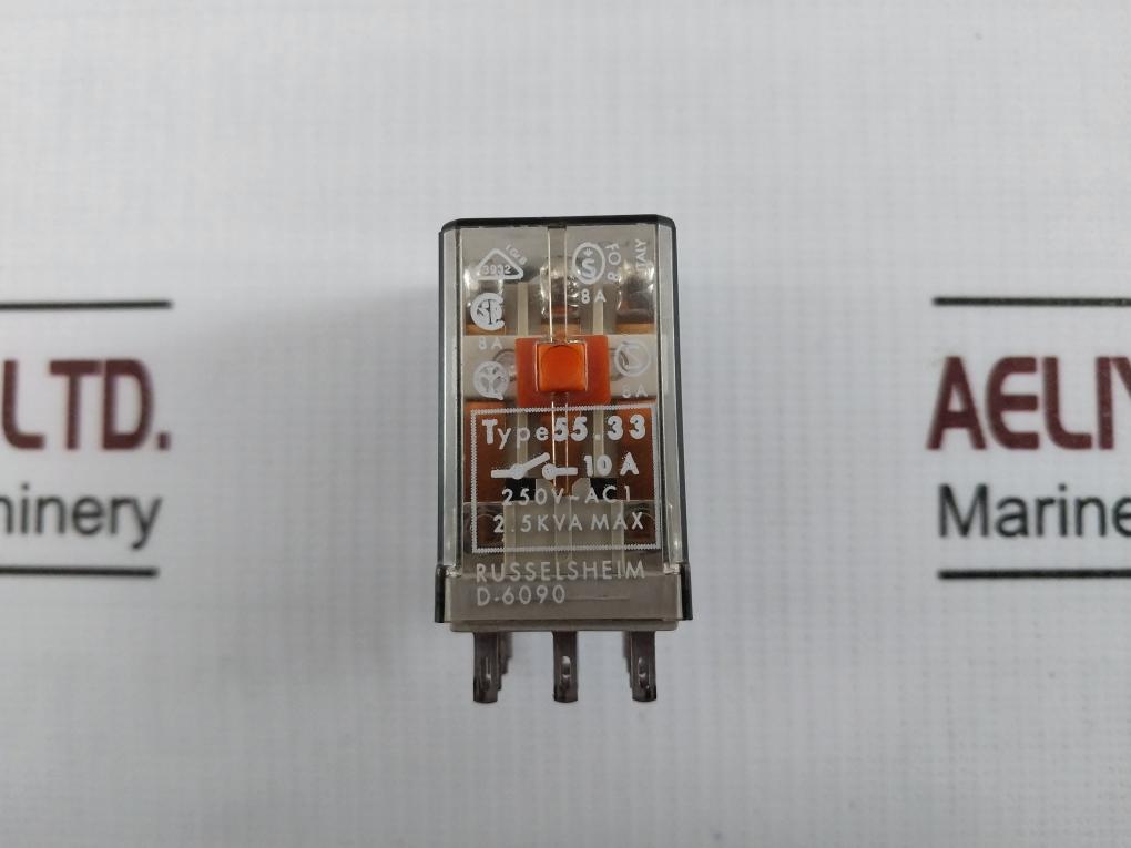 Finder 55.33 Control Relay With Base 94.73 10A-250V 2.5Kva 8A