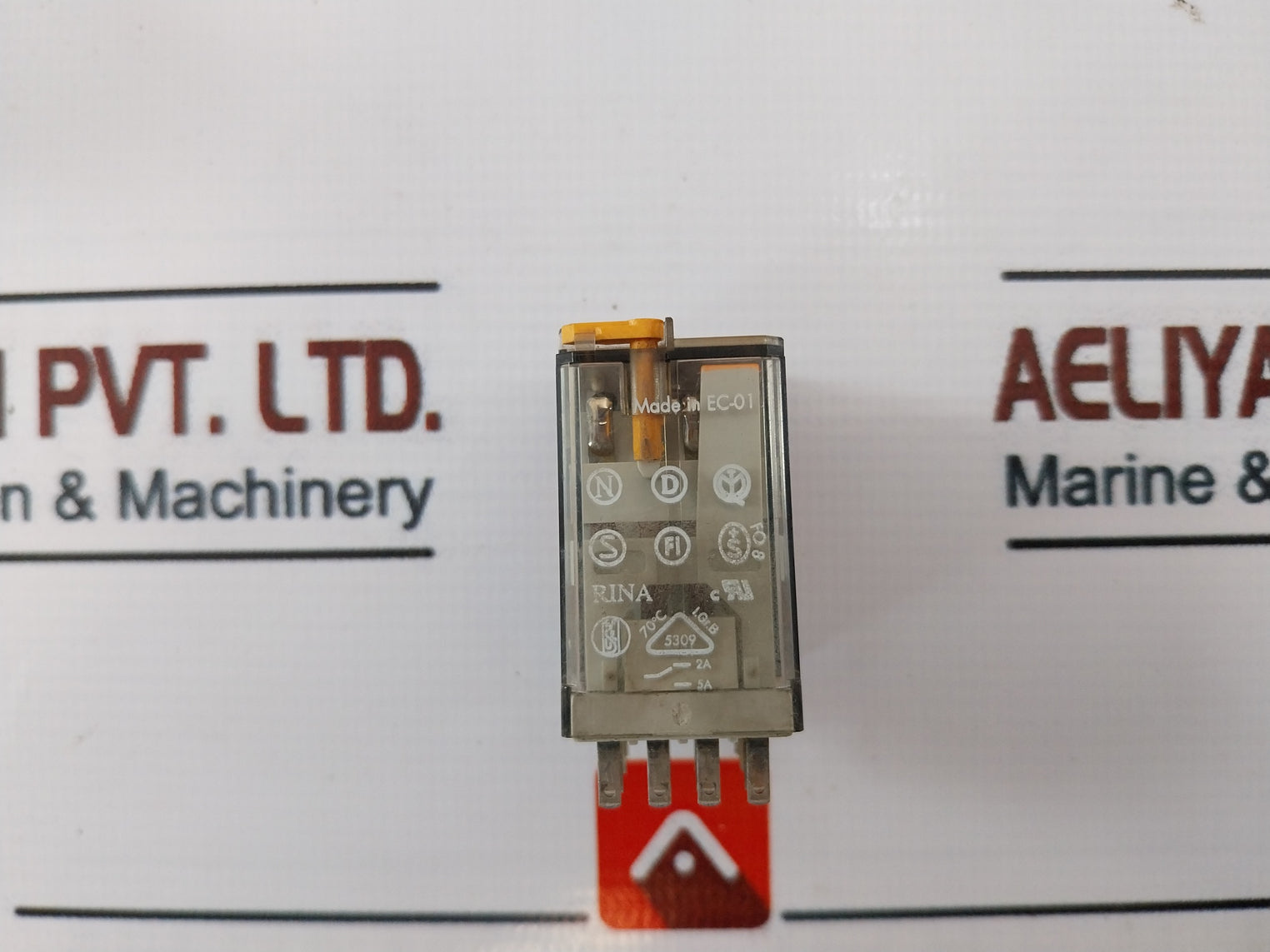 Finder 55.34 Relay With 94.74.10 Base, 3Tx7 402-2C Aux Contact