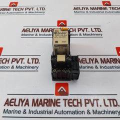 Finder 55.34 Relay With 94.74.10 Base, 3Tx7 402-2C Aux Contact