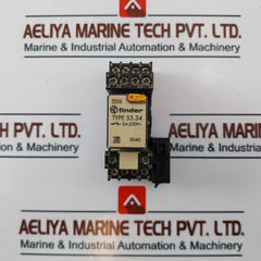 Finder 55.34 Relay With 94.74.10 Base, 3Tx7 402-2C Aux Contact