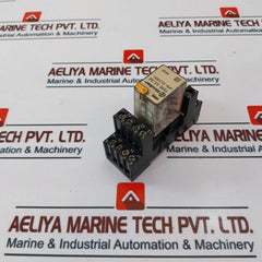 Finder 55.34 Relay With 94.74.10 Base, 3Tx7 402-2C Aux Contact