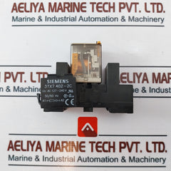 Finder 55.34 Relay With 94.74.10 Base, 3Tx7 402-2C Aux Contact
