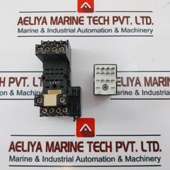 Finder 55.34 Relay With 94.74.10 Base, 3Tx7 402-2C Aux Contact