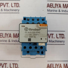 Finder 56.34.8.230.0040 Electromagnetic Relay With 96.74 Socket