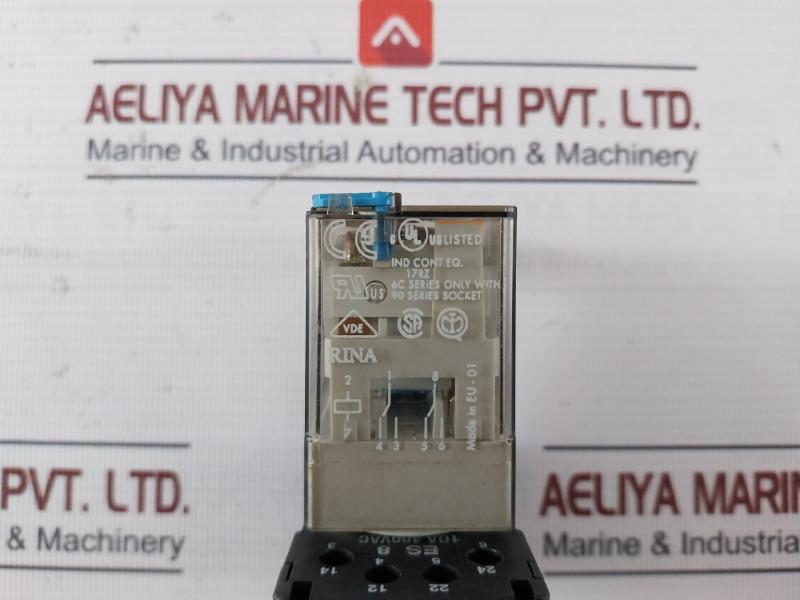 Finder 60.12.9.024.0040 General Purpose Relay With 90 Series Socket 24V Dc