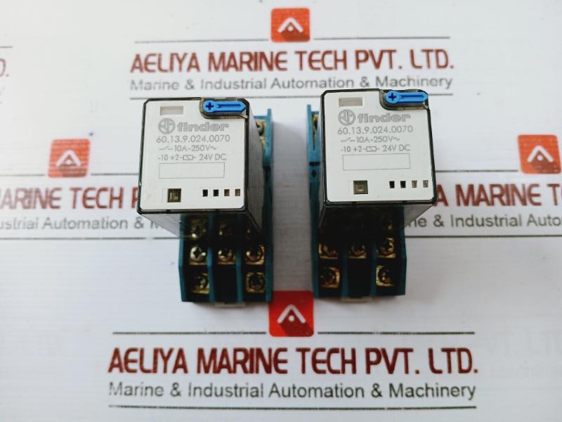 Finder 60.13.9.024.0070 Socket Power Relay 0A-250V 24Vdc 6C Series 90.49