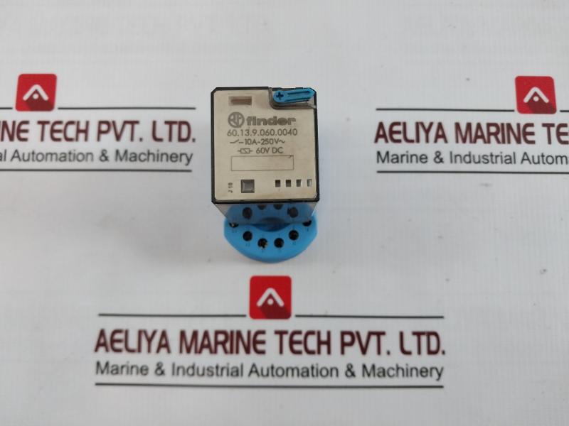 Finder 60.13.9.060.0040 General Purpose Relay With Socket 10A-250V- 90.23 277V