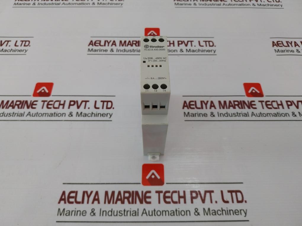 Finder 70.62.8.400.0000 Voltage Monitoring Relay 208...480V Ac 3 (50/60Hz)