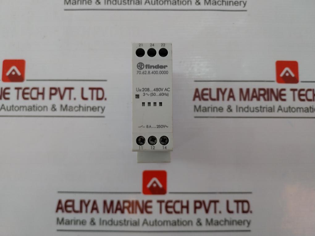 Finder 70.62.8.400.0000 Voltage Monitoring Relay 208...480V Ac 3 (50/60Hz)