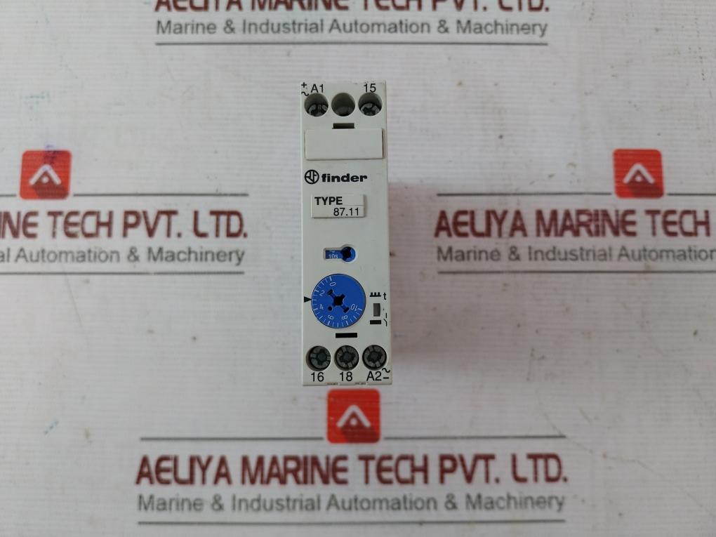 Finder 87.11 Time Delay Relay Awg 20-14 8A 24-240Vac/Dc