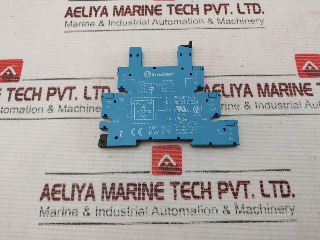 Finder 93.01.0.024 Relay Socket 6a 250v – Aeliya Marine Tech