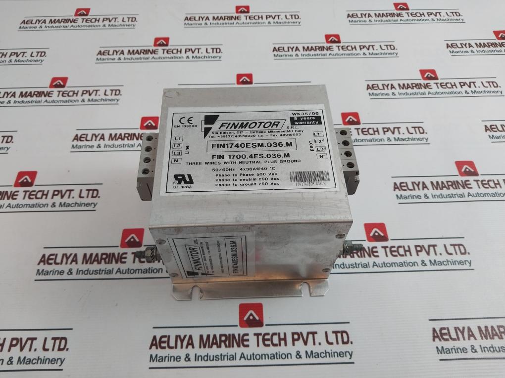 Finmotor Fin1740Esm.036.M Emi Filter 50/60Hz 4X36A