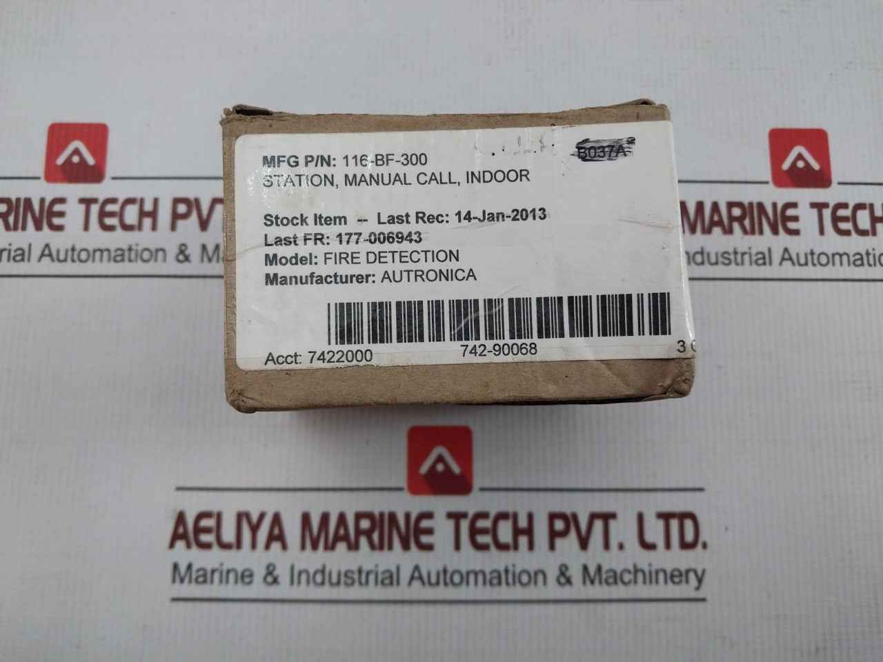 Fire Detection Manual Call Point 116-bf-300 Autronica Bf-300V2