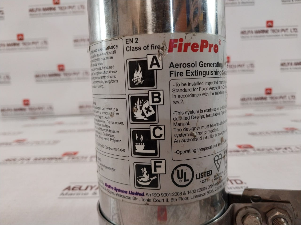 Firepro Fp200S Fire Extinguishing Generator C1-2-5Rbr Rev.2 Nfpa 10