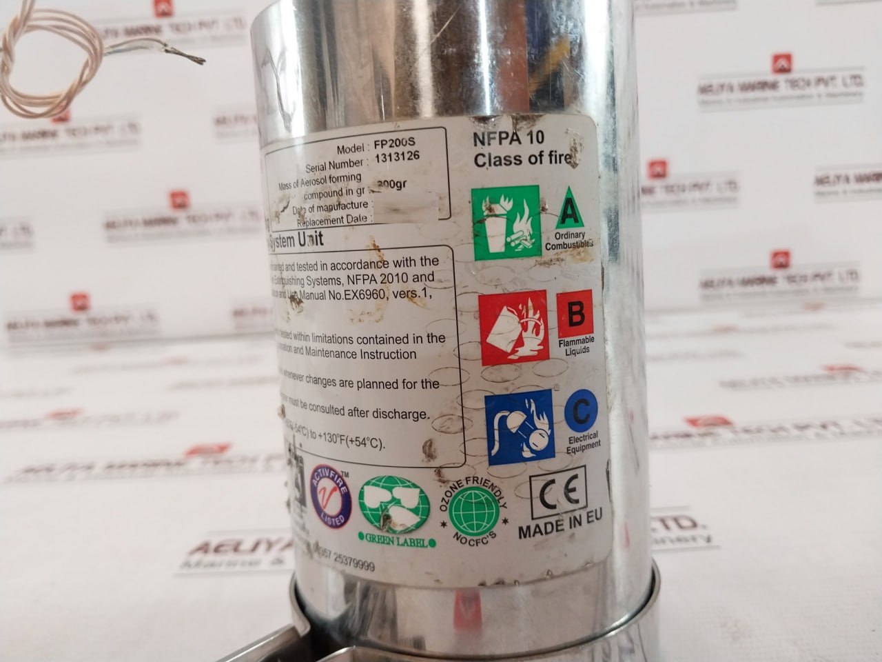 Firepro Fp200S Fire Extinguishing Generator C1-2-5Rbr Rev.2 Nfpa 10