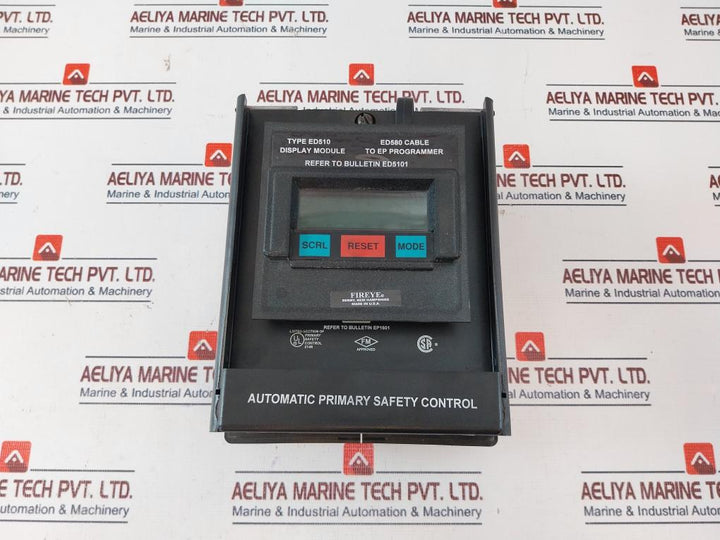 Fireye ED510 LCD Display Module 120 V 50/60 Hz