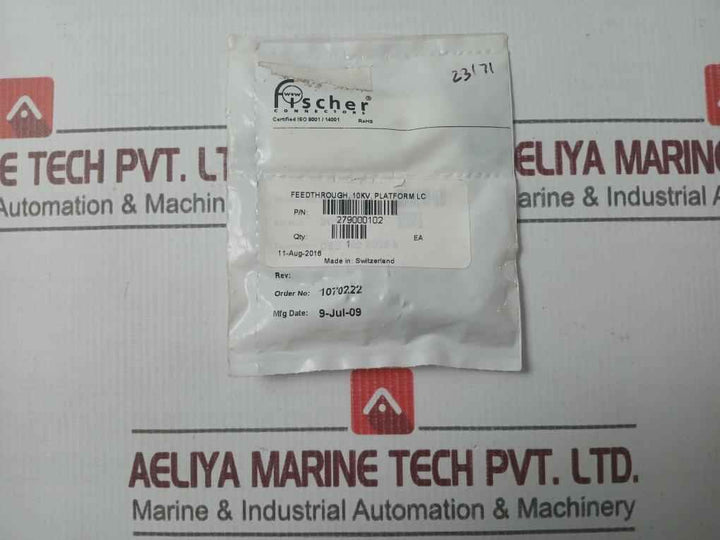 Fischer 279000102 High Voltage Feedthrough Connector 10 Kv