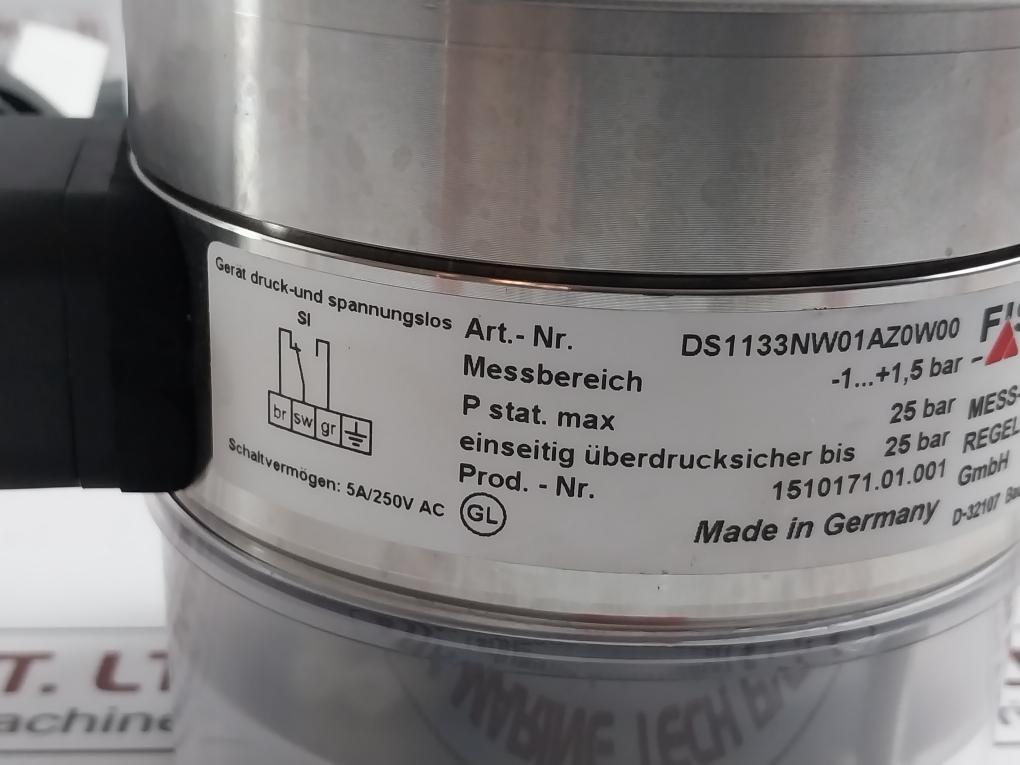 Fischer Ds1133Nw01Az0W00 Differential Pressure Gauge 5A/250V Ac