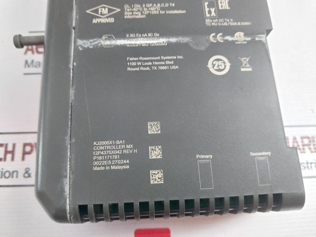 Fisher-rosemount Kj2005X1-ba1 Mx Controller 12P4375X042 Rev H