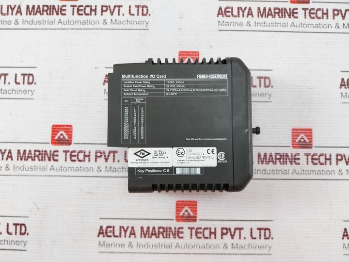 Fisher-rosemount Kj3006X1-ba1 Multifunction I/O Card 12P2180X072 12Vdc 250Ma