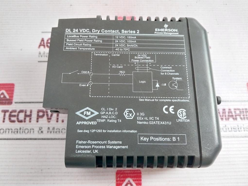 Fisher-rosemount Kj3201X1-ba1 Input Module 12P2535X042 Rev E