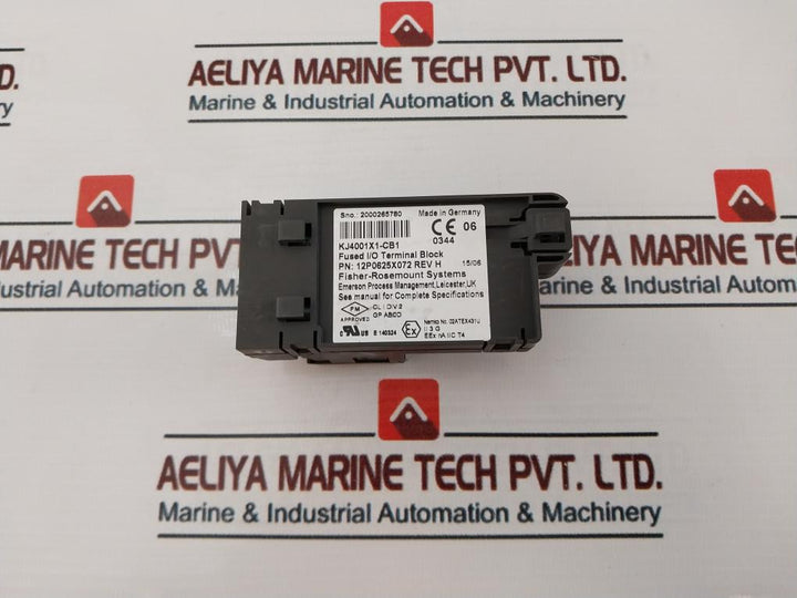 Fisher-rosemount Kj4001X1-cb1 Fused I/O Terminal Block 12P0625X072