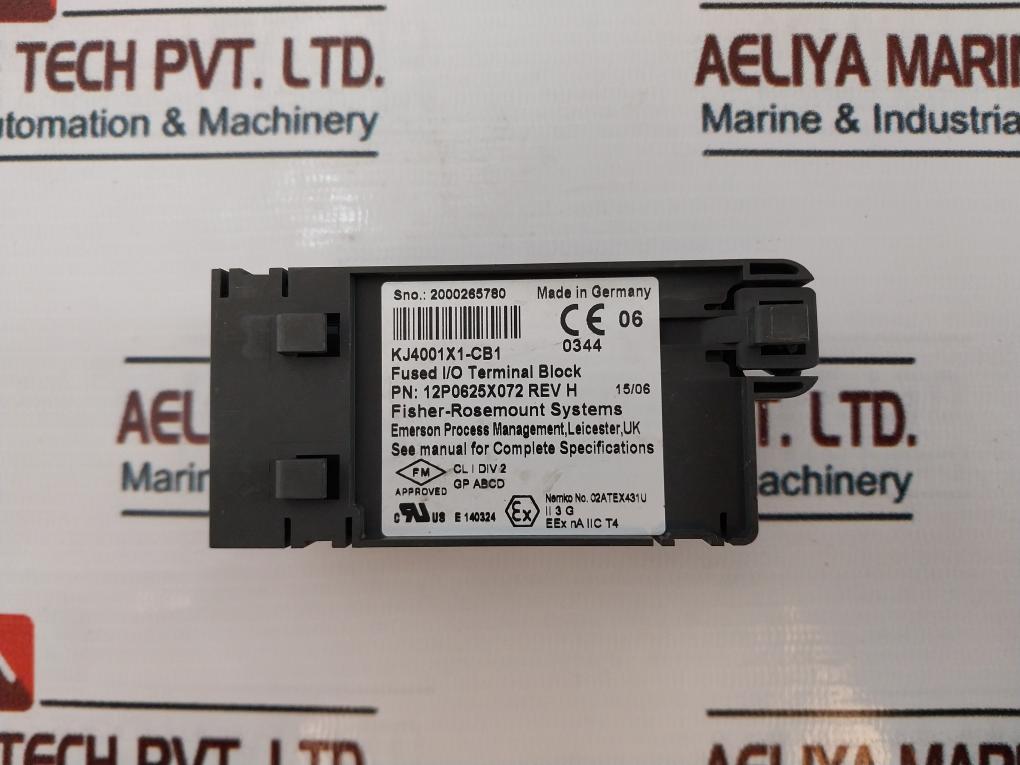 Fisher-rosemount Kj4001X1-cb1 Fused I/O Terminal Block 12P0625X072