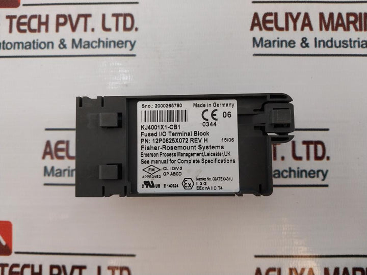Fisher-rosemount Kj4001X1-cb1 Fused I/O Terminal Block 12P0625X072
