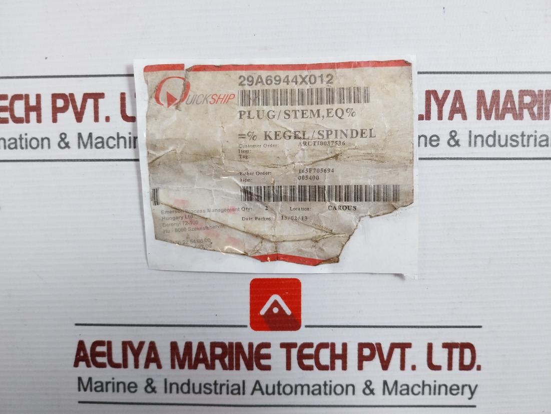 Fisher 29A6944X012 Stem Plug Assembly