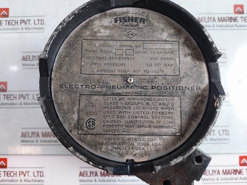 Fisher Controls 3590st Electro-pneumatic Control Positioner Valve 83 H