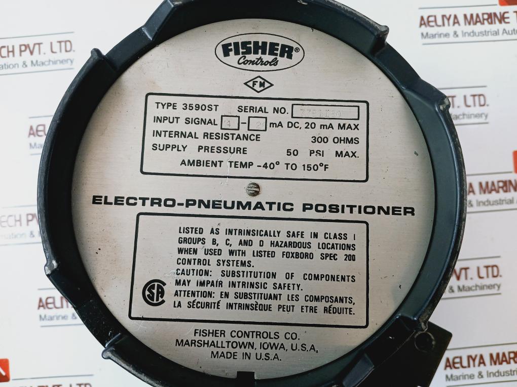 Fisher Controls 3590st Electro-pneumatic Valve Positioner