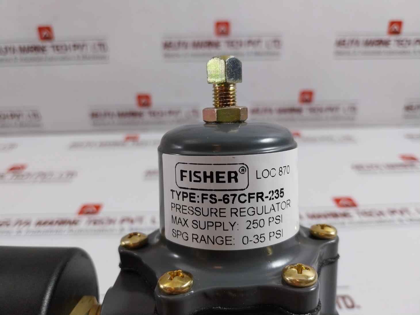 Fisher Fs-67Cfr-235 Pressure Regulator 67Cf Series 0-2 Bar 0-.2 Mpa 0-30 Psi