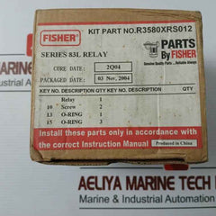 Fisher R3580Xrs012 Relay Replacement Kit 3582 Positioner