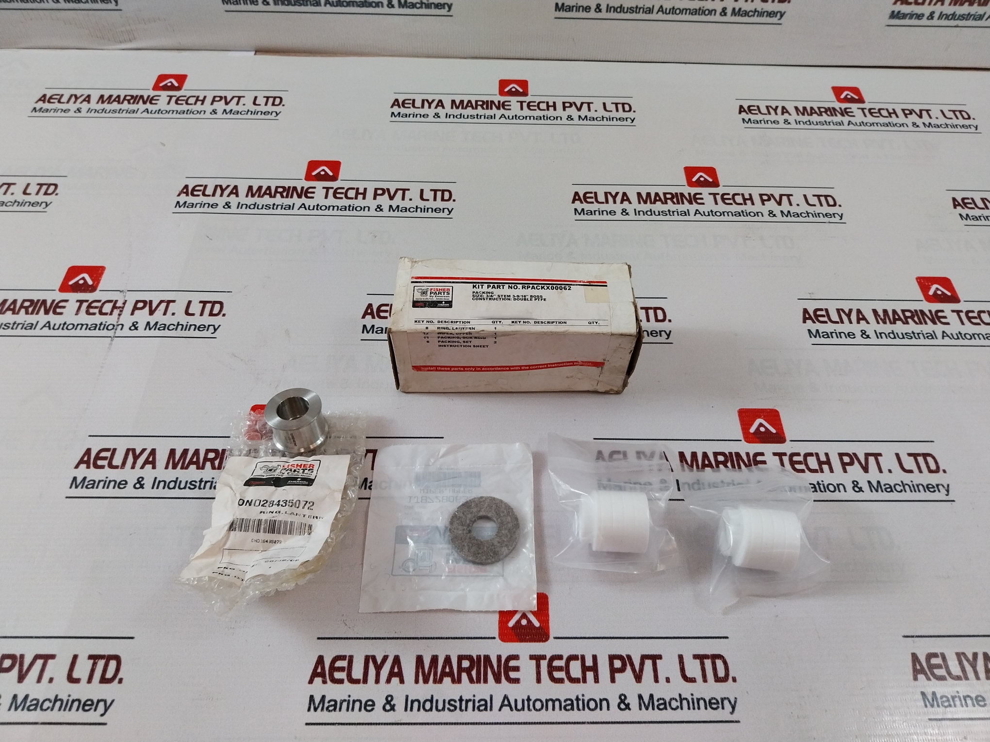 Fisher Rpackx00062 Double Ptfe Box Ring Repair Kit