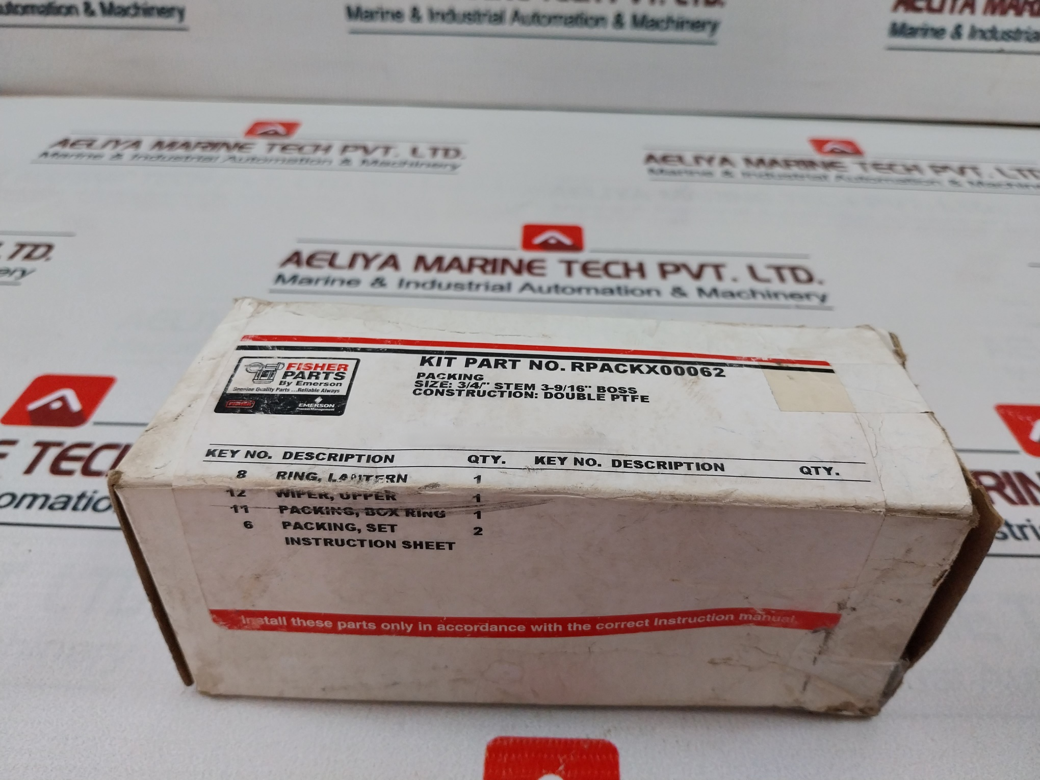 Fisher Rpackx00062 Double Ptfe Box Ring Repair Kit