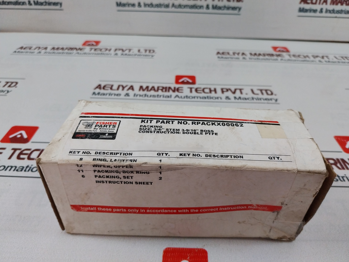 Fisher Rpackx00062 Double Ptfe Box Ring Repair Kit