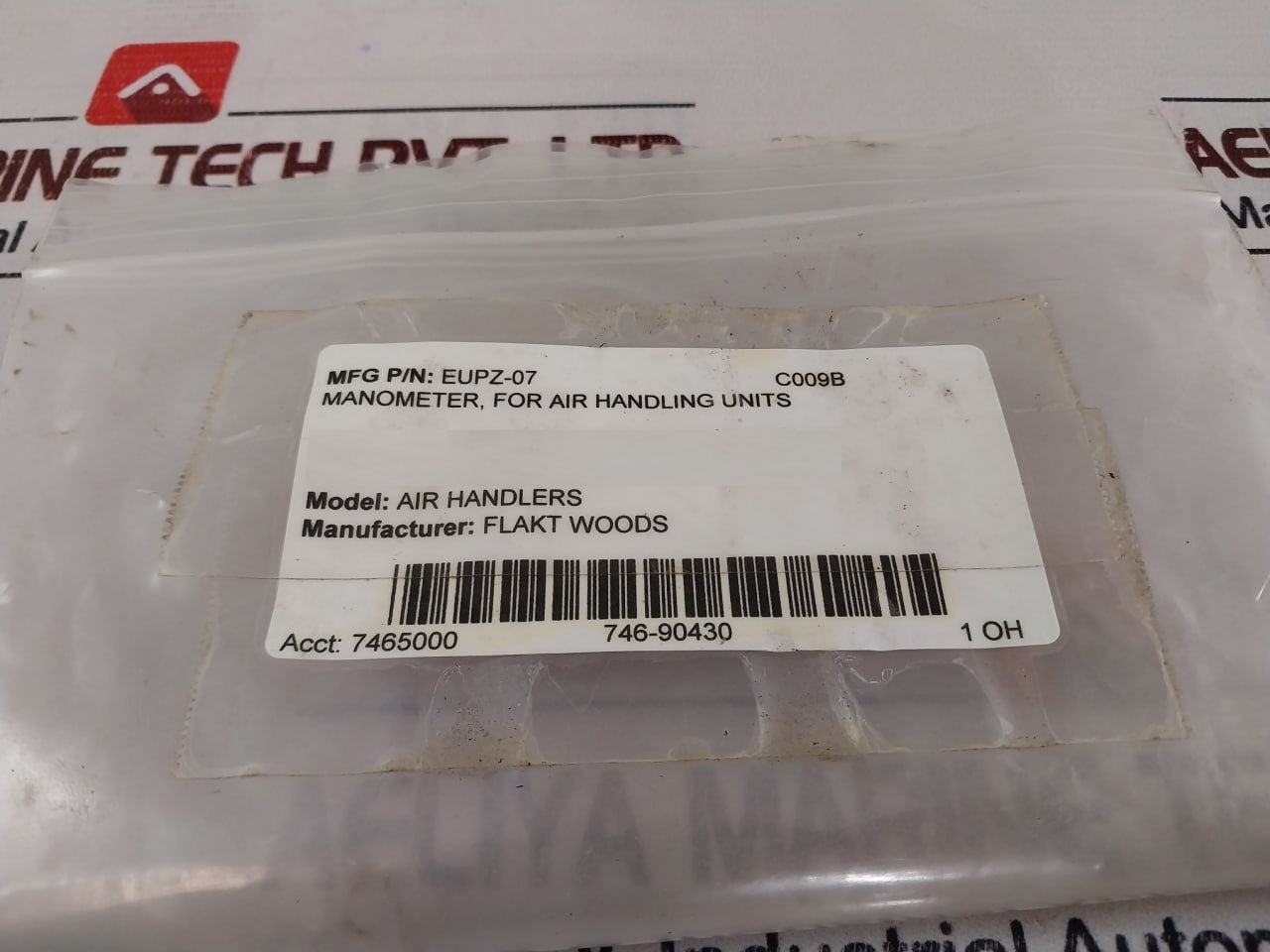 Flakt Eupz-07 Manometer For Air Handling Unit Set