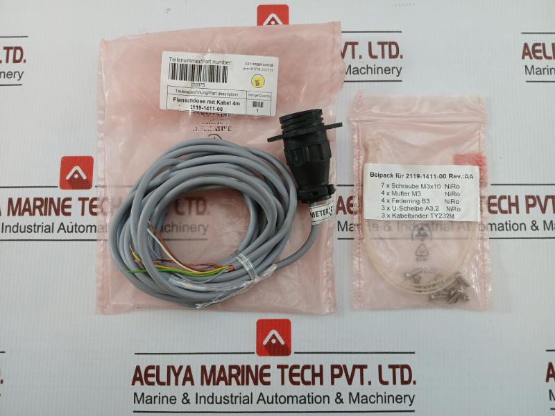 Flange Socket With Cable 5-meter 033375 Te Connectivity