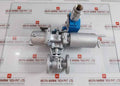Flanged Ball Valve Assy W/ Positioner Ag06S Kitamura 4 Kgf/Cm2 70˚C Max