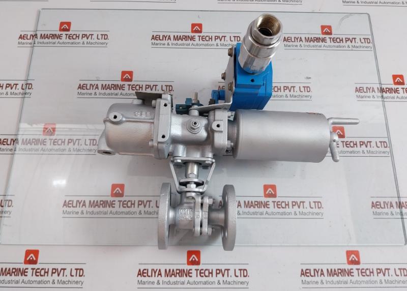 Flanged Ball Valve Assy W/ Positioner Ag06S Kitamura 4 Kgf/Cm2 70˚C Max