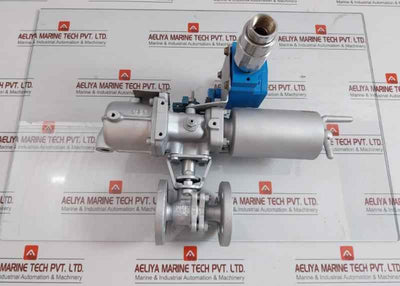 Flanged Ball Valve Assy W/ Positioner Ag06S Kitamura 4 Kgf/Cm2 70˚C Max