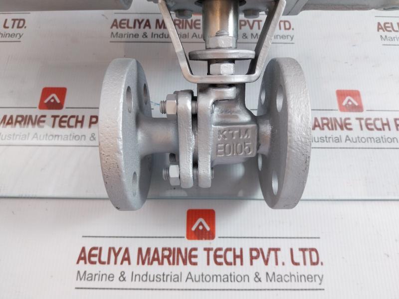 Flanged Ball Valve Assy W/ Positioner Ag06S Kitamura 4 Kgf/Cm2 70˚C Max