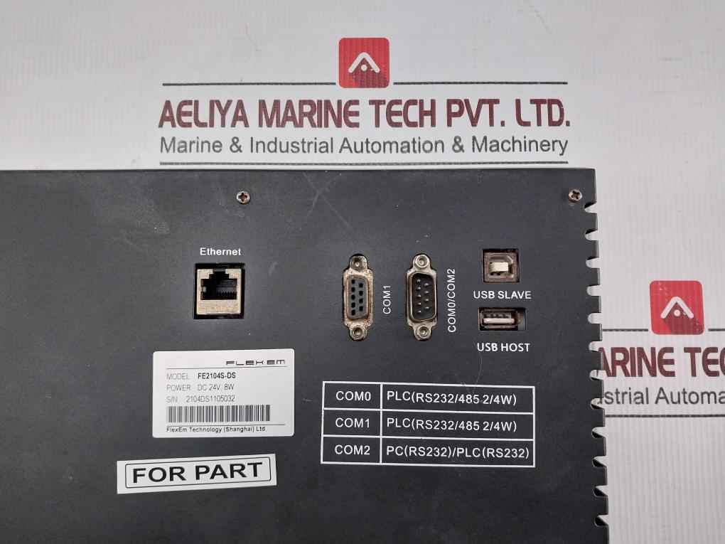 Flexem Fe2104S-ds Hmi Display Panel Dc 24V 8W (Not Working)