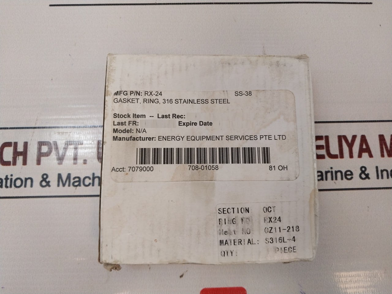 Flexiteck 6A-0853 Gasket Ring Rx-24 Cz11-218