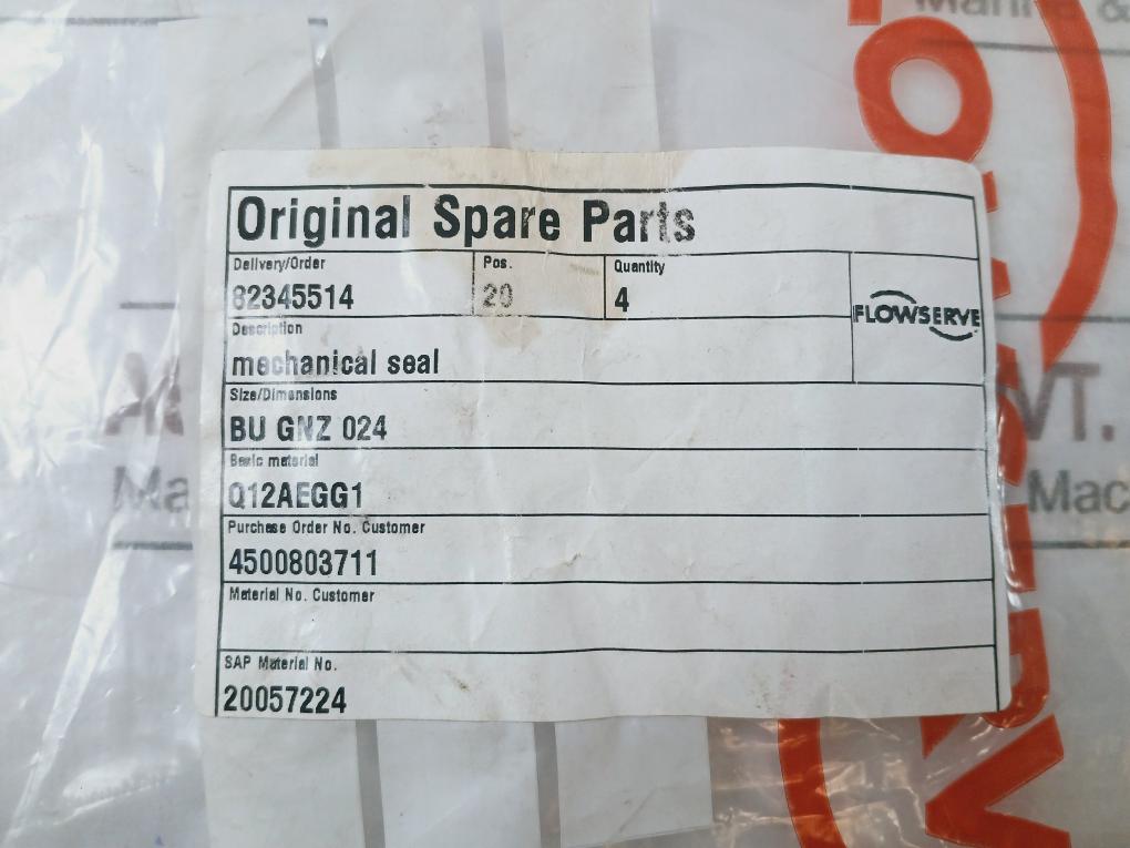 Flowserve Sterling GNZ Mechanical Seal Q12AEGG1