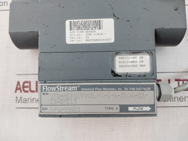 Flowstream 0Fs-mefs1000Slmn-6-a-z10A-d3-is-zr113 Air Flow Sensor 10-30Vdc 30Ma