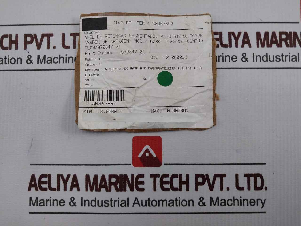 Fmc 979847-01 Segmented Retaining Ring For Pitch Compensador System 600K Dsc-25