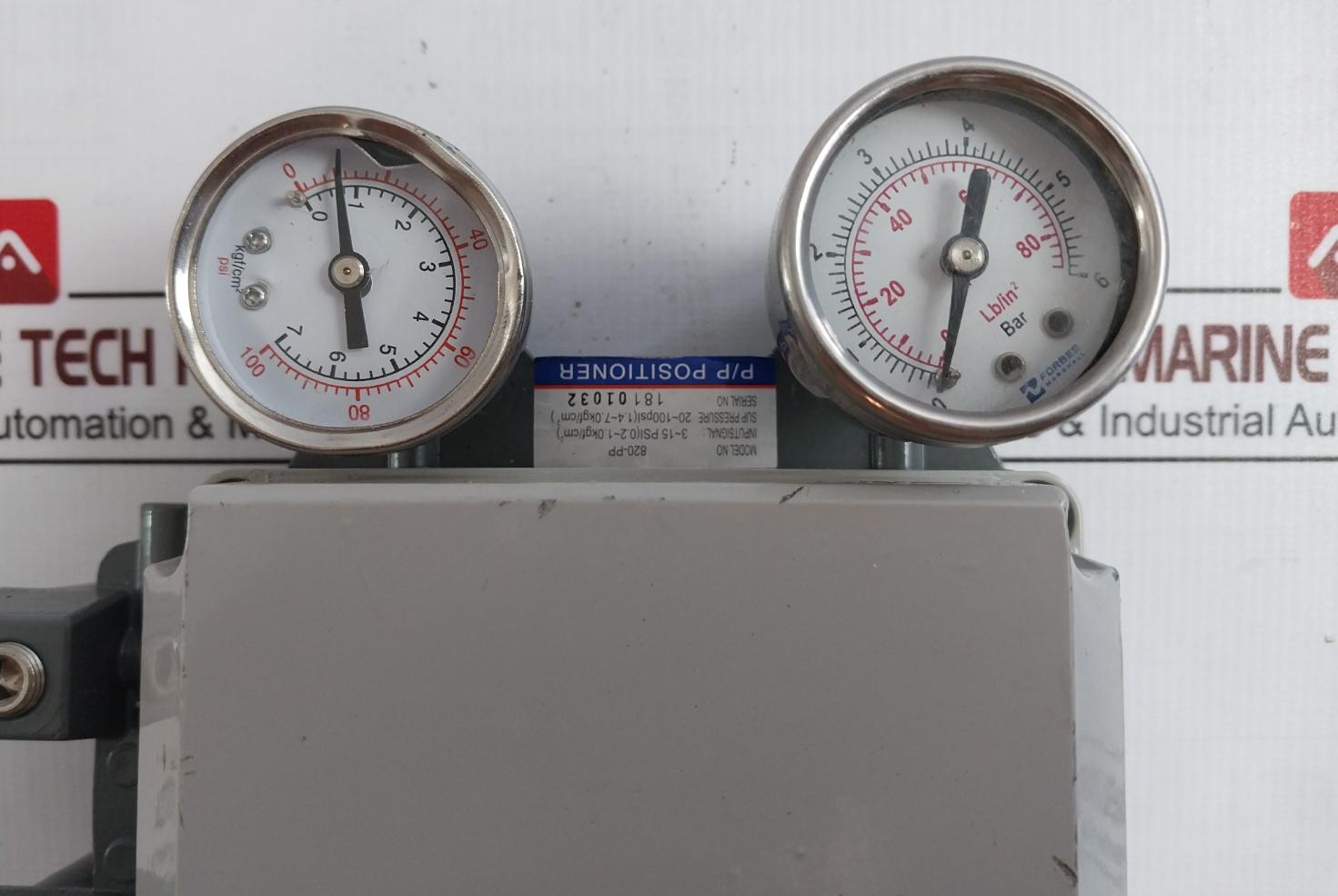 Forbes Marshall 820-pp Pneumatic Positioner 3-15 Psi 0-6 Bar 0-100 Psi 