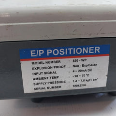 Forbes Marshall 830-wp Electro-pneumatic Positioner 4-20Ma 1.4-7.0Kgf/Cm2